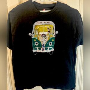 Rare vintage Grateful Dead hippie van black tshirt mens Sz 2XL excellent
